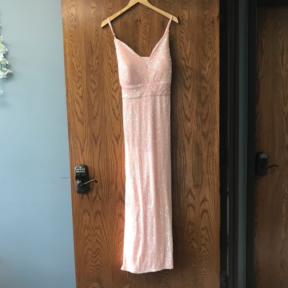 Morgan & Company Pink Sequin Formal Gown Dress Long Prom Size 20W [ee] - Picture 7 of 7